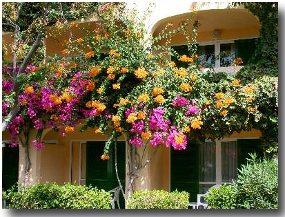 Der Hotelkomplex Robinson Esquinzo - Bungalows mit Flower-Power